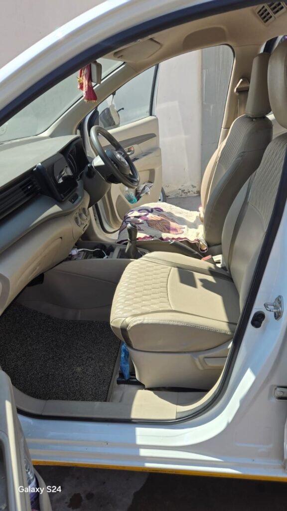 Clean interior and seating of the rental car