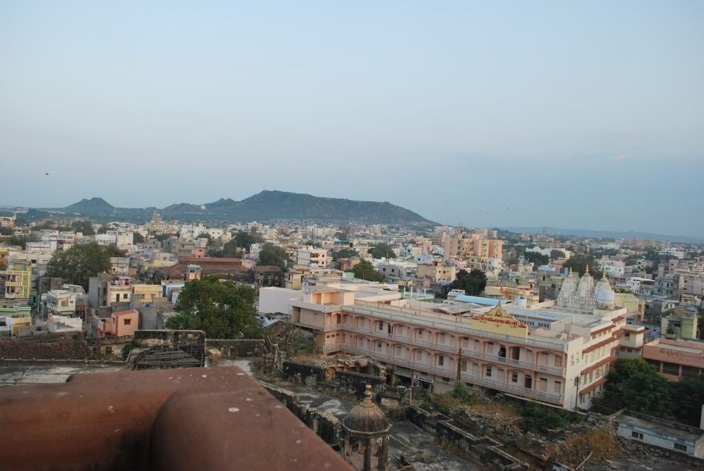 View of Bhuj city and the hills of Kutch from the palace tower