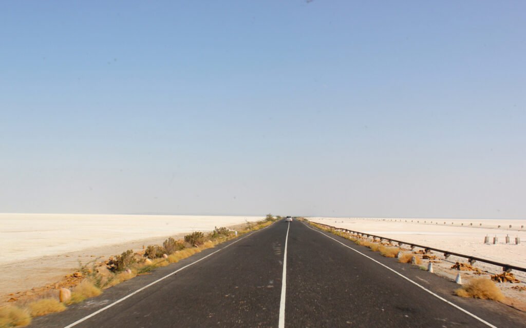 Open highway through the Rann of Kutch, ideal for a comfortable road trip
