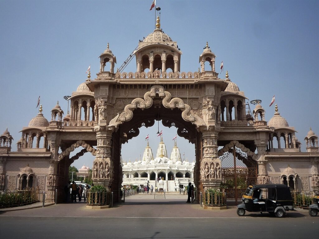 Entrance gate of the Swaminarayan Temple in Bhuj
